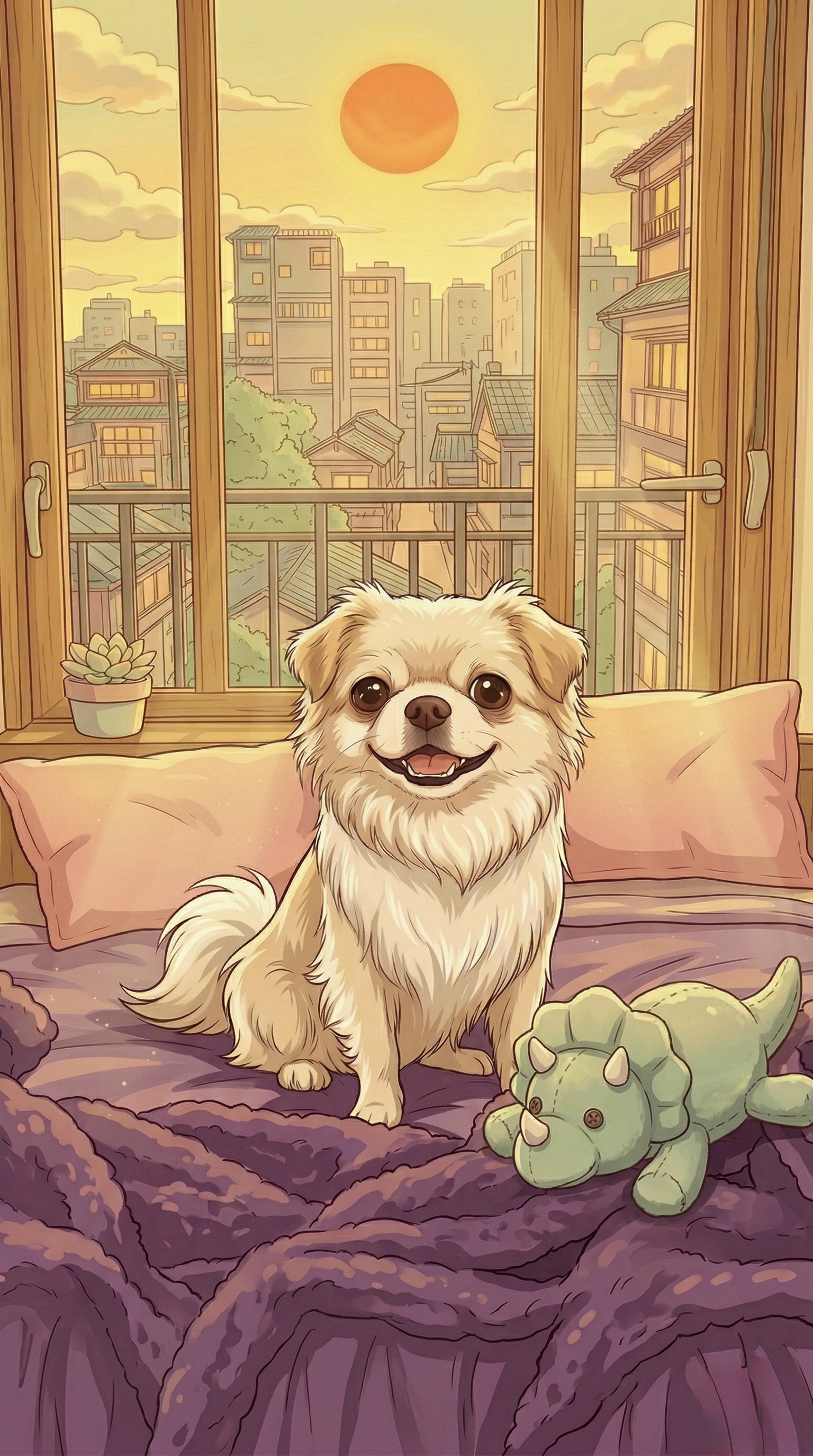 Rex com roupinha de dinossauro